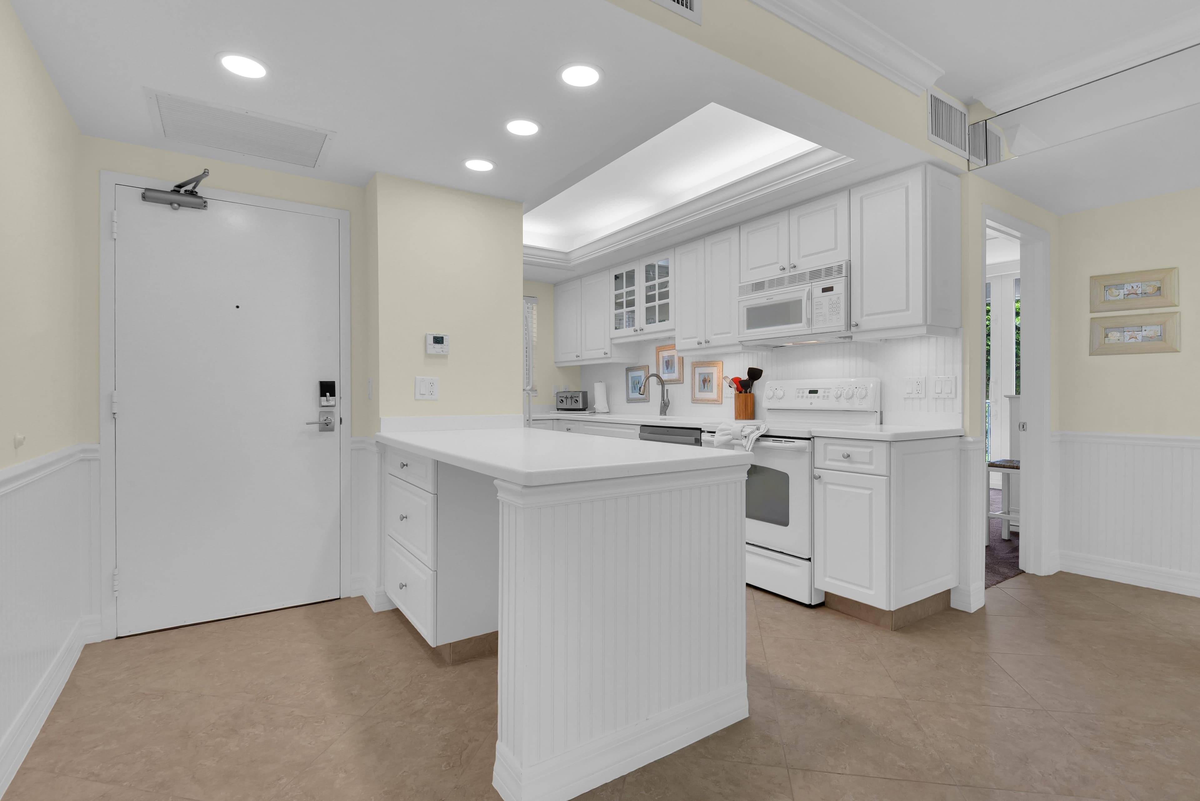 Kitchen with desk area